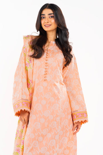 Alkaram Studio SS-47-1-24 Peach Spring Summer Collection Online Shopping